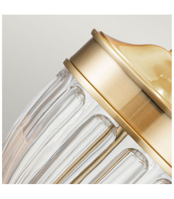 Quoizel Table Lamp Glass, Steel, Linen Brushed Brass