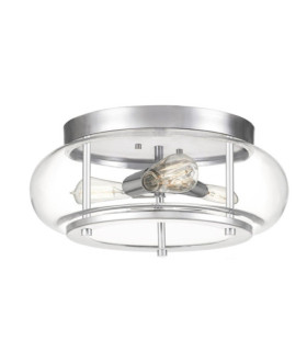 Plafonnier Quoizel Verre transparent,acier Chrome poli