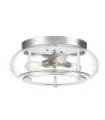 Plafonnier Quoizel Verre transparent,acier Chrome poli