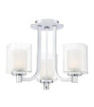 Plafonnier Quoizel Acier,opale,verre transparent Chrome poli