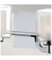 Plafonnier Quoizel Acier,opale,verre transparent Chrome poli