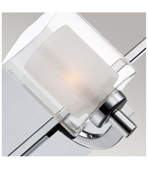 Plafonnier Quoizel Acier,opale,verre transparent Chrome poli
