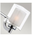 Plafonnier Quoizel Acier,opale,verre transparent Chrome poli