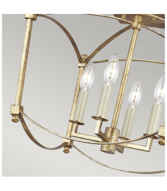 Plafonnier Feiss Acier Or antique
