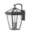 Hinkley exterior wall light Transparent glass, aluminum Museum Black