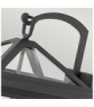Hinkley exterior wall light Transparent glass, aluminum Museum Black
