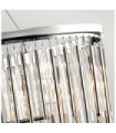 Kichler Crystal Pendant Light, Polished Chrome Steel