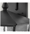Hinkley exterior wall light Aluminum, brass, transparent grained glass Black