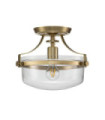 Quoizel ceiling light Transparent glass, steel Brushed brass