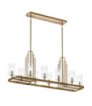 Kichler pendant light Steel, transparent fluted glass Brushed natural brass