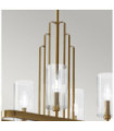 Kichler pendant light Steel, transparent fluted glass Brushed natural brass