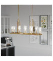 Kichler pendant light Steel, transparent fluted glass Brushed natural brass