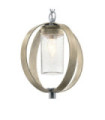 Kichler outdoor pendant light Aluminum, transparent grained glass Aged antique gray