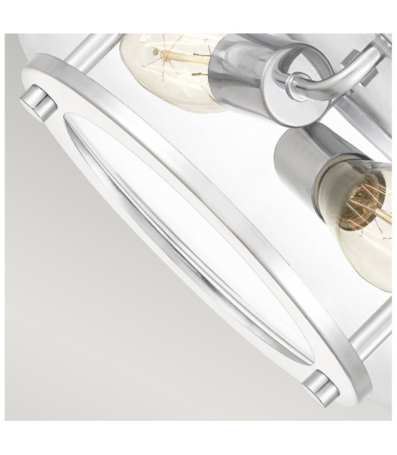 Quoizel ceiling light Transparent glass, polished chrome steel