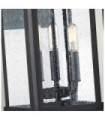 Quoizel outdoor wall light Transparent seed glass, weather-resistant composite, Black earth