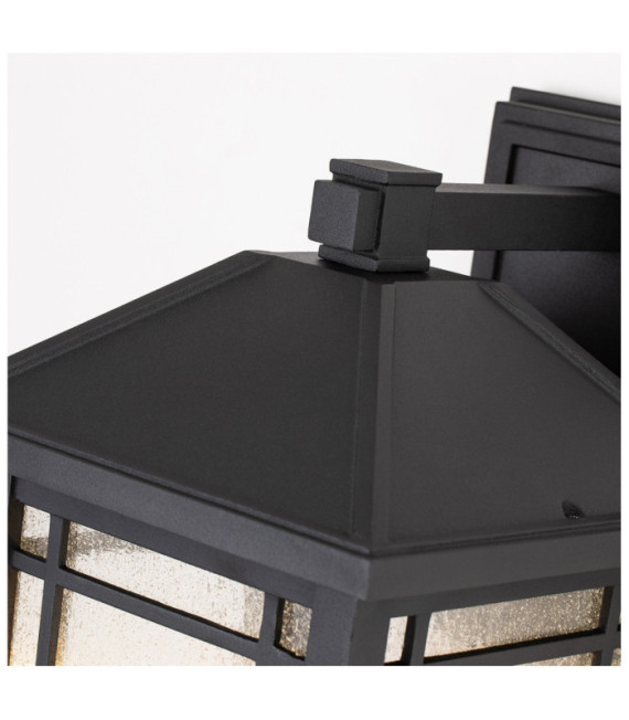 Applique murale extérieur Quoizel Aluminium,verre grainé transparent Noir