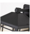 Quoizel exterior wall light Aluminum, transparent grained glass Black
