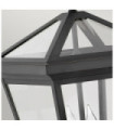 Hinkley exterior wall light Transparent glass, aluminum Museum Black