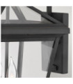 Hinkley exterior wall light Transparent glass, aluminum Museum Black