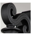 Bayview exterior wall light Aluminum, transparent beveled glass Black