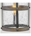 Hinkley exterior wall light Aluminum, transparent grained glass Aged zinc and driftwood gray