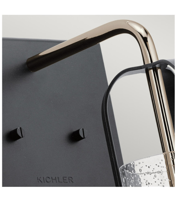 Applique murale Kichler Acier,verre grainé transparent Nickel poli