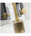 Applique murale Kichler Acier,verre grainé transparent Laiton naturel