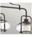 Suspension Quoizel Verre,Acier Bronze Ancien