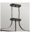 Suspension Quoizel Verre,Acier Bronze Ancien