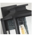 Quoizel outdoor wall light Transparent seed glass, weather-resistant composite, Black earth