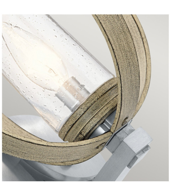Kichler exterior wall light Aluminum, transparent grained glass Aged antique gray
