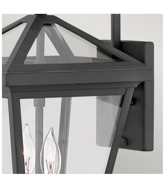 Lampada da parete per esterni Hinkley Vetro trasparente, alluminio Museum Black