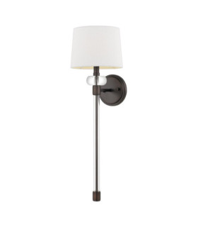 Quoizel wall light Steel, Port Bronze fabric