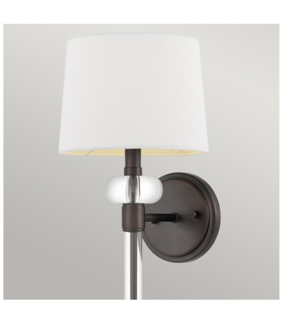 Quoizel Wandleuchte Stahl, Stoff Port Bronze