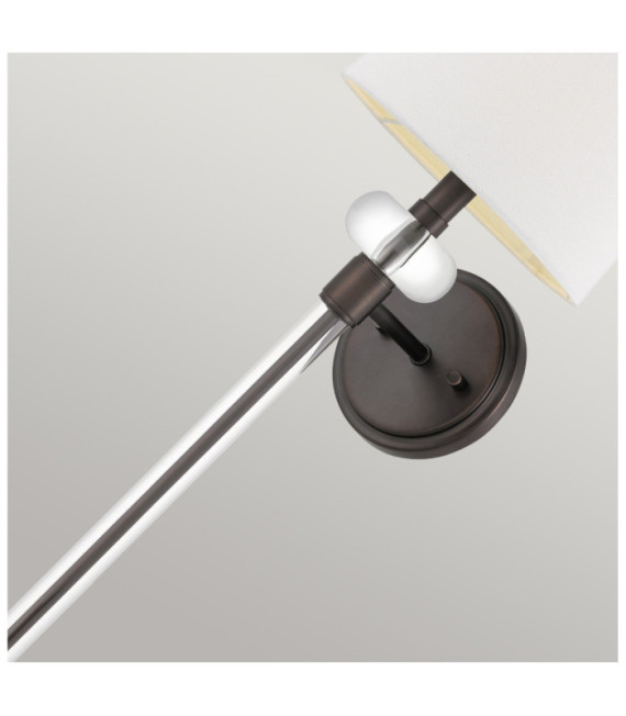 Quoizel Wandleuchte Stahl, Stoff Port Bronze