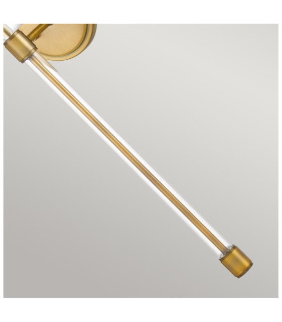 Quoizel wall light Steel, Patinated brass fabric