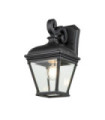 Bayview exterior wall light Aluminum, transparent beveled glass Black