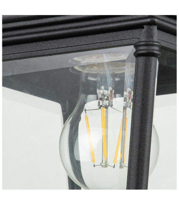 Lampada da parete per esterni Bayview Alluminio, vetro trasparente molato Nero