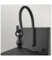 Hinkley exterior wall light Aluminum, brass, transparent grained glass Black