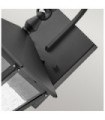 Hinkley exterior wall light Aluminum, brass, transparent grained glass Black