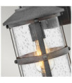 Hinkley exterior wall light Aluminum, transparent grained glass Aged zinc and driftwood gray