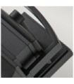 Quoizel exterior wall light Aluminum, copper, steel, transparent beveled glass Graphite with tin reflector