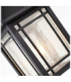 Exterior pendant light Quoizel Aluminum, transparent grained glass Black