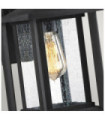 Quoizel outdoor wall light Transparent seed glass, weather-resistant composite, Black earth