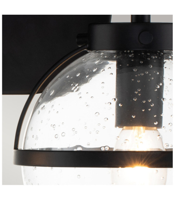 Aplique de baño Hinkley Acero, cristal granulado transparente Negro