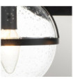 Wall light Bathroom Hinkley Steel, transparent grained glass Black