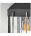 Applique murale extérieur Hinkley Aluminium,laiton,verre grainé transparent Noir texturé avec bronze bruni