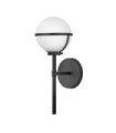 Hinkley Bathroom Wall Light Opal Glass, Black Steel