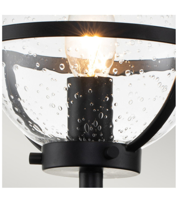 Aplique de baño Hinkley Acero, cristal granulado transparente Negro