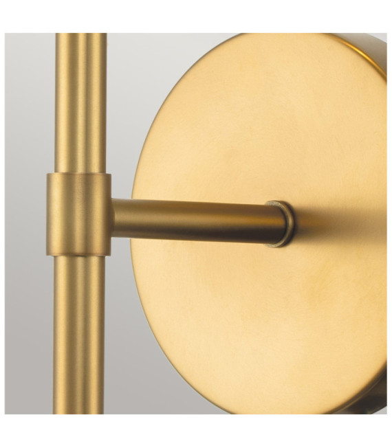 Hinkley Bathroom Wall Light Opal Glass, Heritage Brass Steel